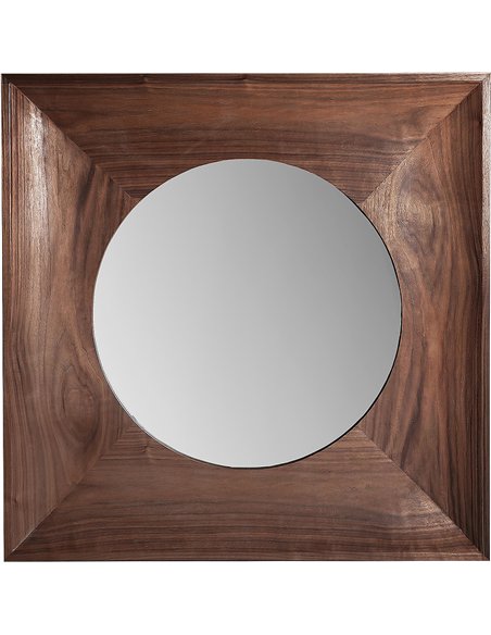miroir carré style scandinave bois foncé chic