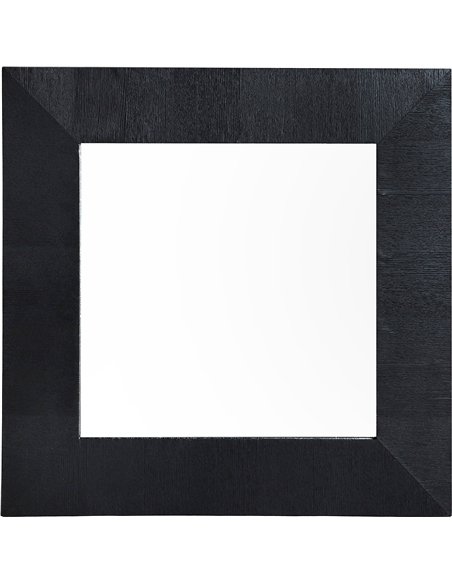 miroir carré minimaliste en bois foncé style contemporain