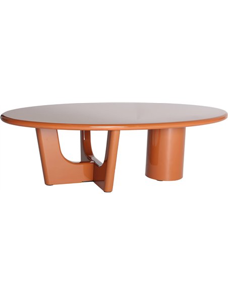 table basse orange design contemporain salon tendance