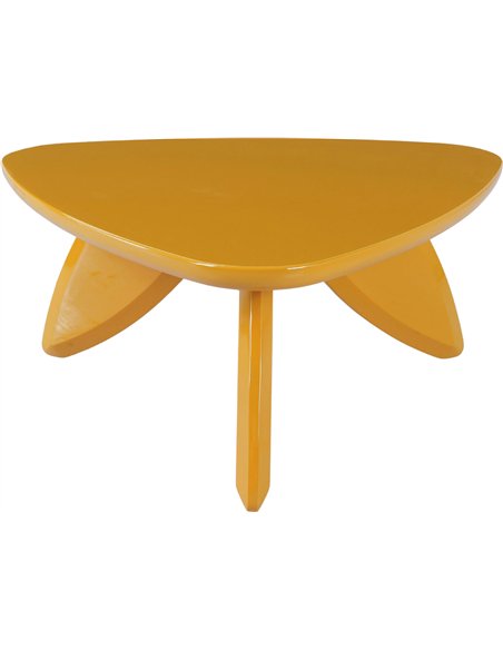 table basse tendance couleur moutarde décoration intérieure