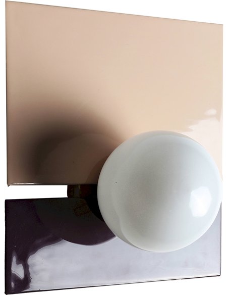 éclairage mural moderne en fer et verre blanc