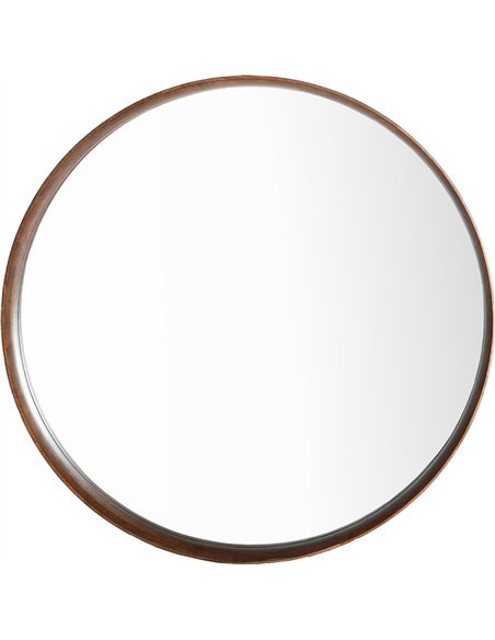 miroir mural contemporain design en bois marron élégant