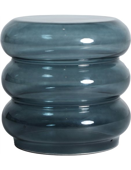 table d’appoint verre bleu design contemporain élégance salon