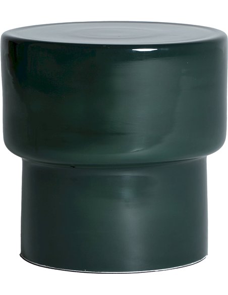 Table d’appoint design en verre vert pour salon contemporain