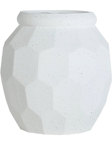Cache pot contemporain blanc cassé pour décoration intérieure élégante
