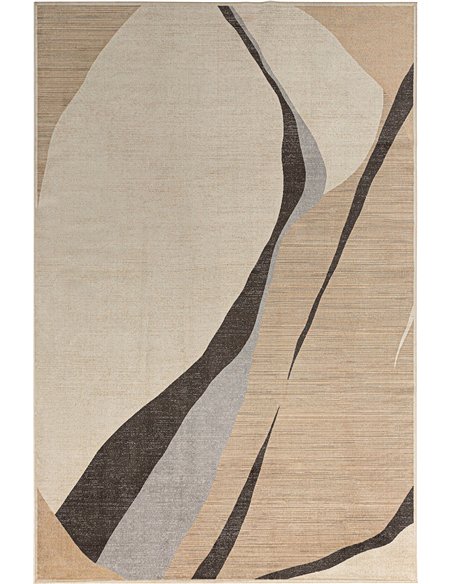 tapis doux beige en viscose ambiance chaleureuse