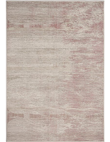 Tapis design moderne en viscose beige pour salon élégant