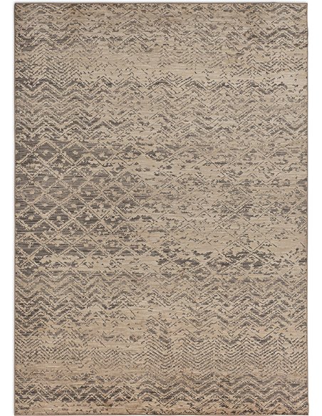 tapis salon classique marron doux en viscose tendance