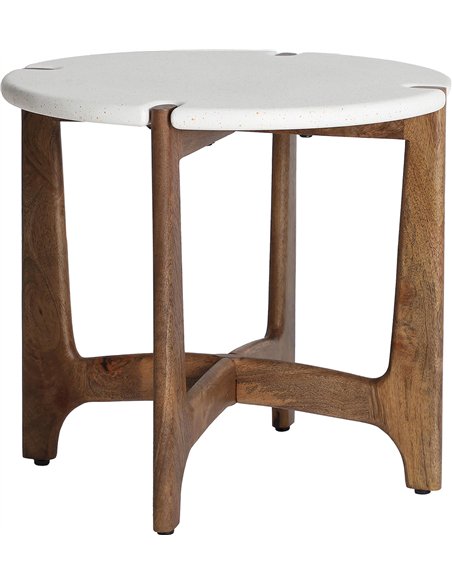 table d’appoint contemporaine bois blanc salon élégant