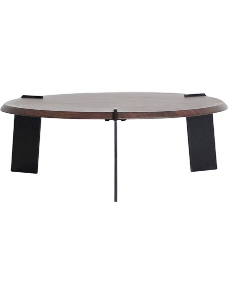 table basse contemporaine bois acacia métal noir salon élégant