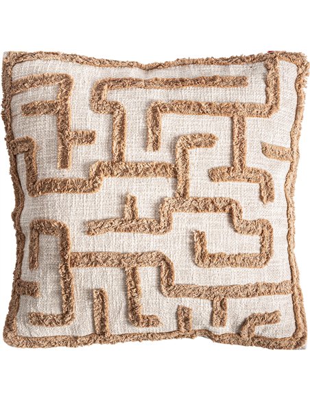 Accessoire déco salon coussin beige marron chic