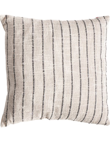 Coussin décoratif classique coton blanc et gris élégant