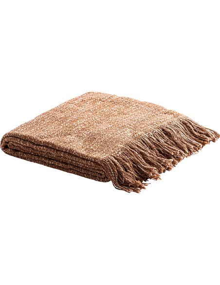 plaid marron en coton style classique doux et élégant