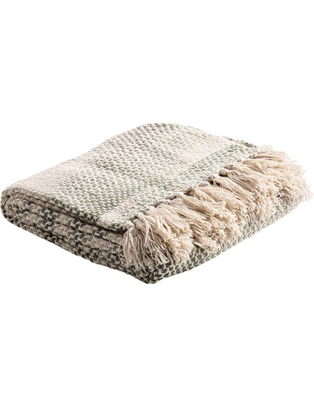 jeté de canapé classique en coton beige ambiance raffinée