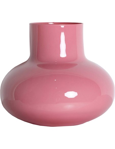 décoration intérieure vase rose en verre moderne