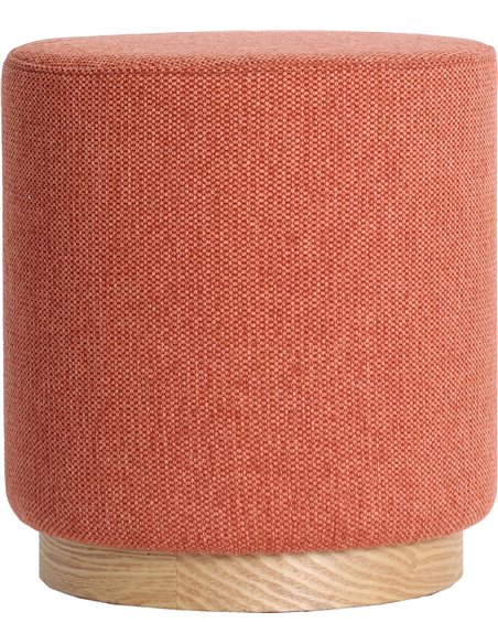 pouf salon moderne couleur terracotta style contemporain