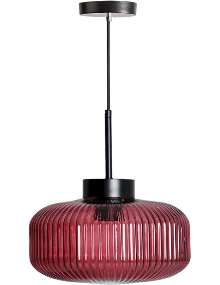 luminaire plafond cristal nervuré design moderne