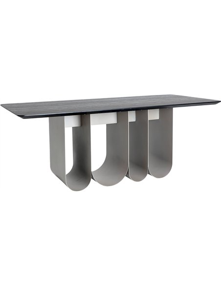 table à manger chic bois et structure fer