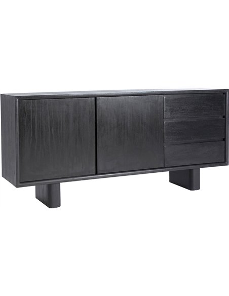 meuble de rangement bois mindi noir style contemporain