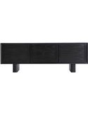 meuble tv contemporain bois mindi noir salon design