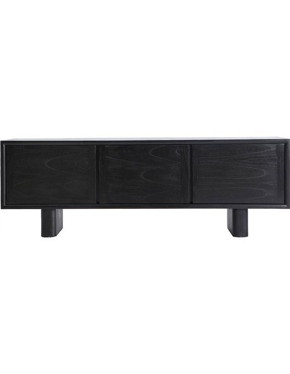meuble tv contemporain bois mindi noir salon design