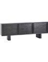 meuble bas tv bois mindi noir chic pour salon