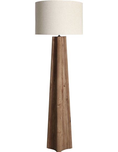 Éclairage moderne pour salon avec structure en bois naturel