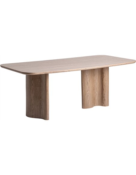 Table à manger contemporaine avec placage bois mdf
