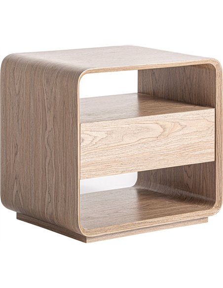 Table de nuit style contemporain placage bois chic