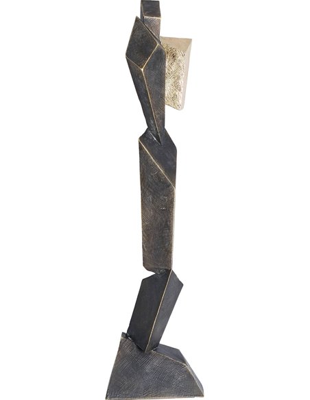 sculpture design résine noire style contemporain élégance