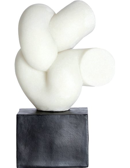 figure artistique moderne en résine blanche à exposer