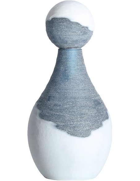 vase décoratif bleu en verre style contemporain chic