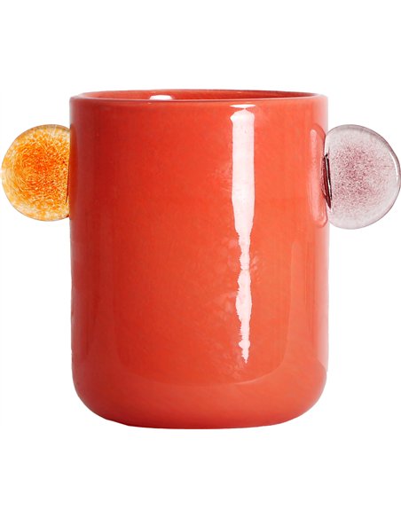 vase en verre orange style contemporain pour décoration élégante