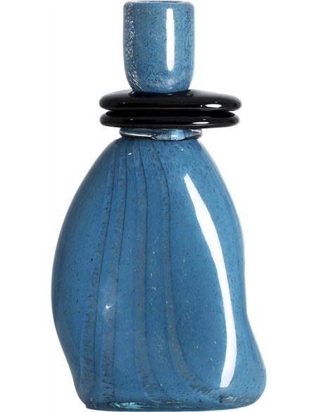 vase bleu design en verre décoration intérieure élégante