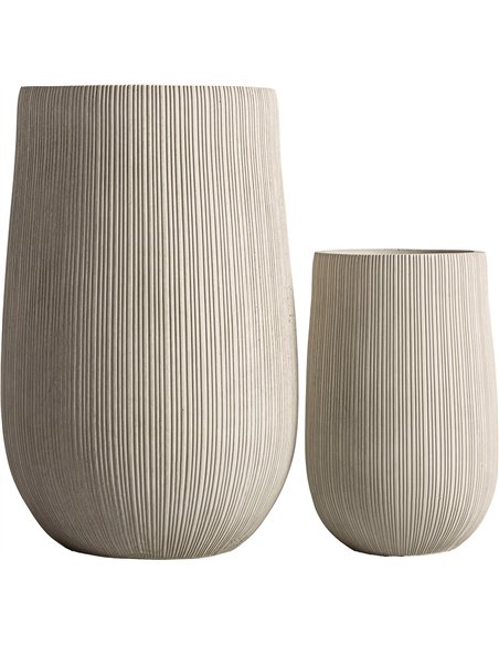 Cache pot céramique gris contemporain pour plante élégante