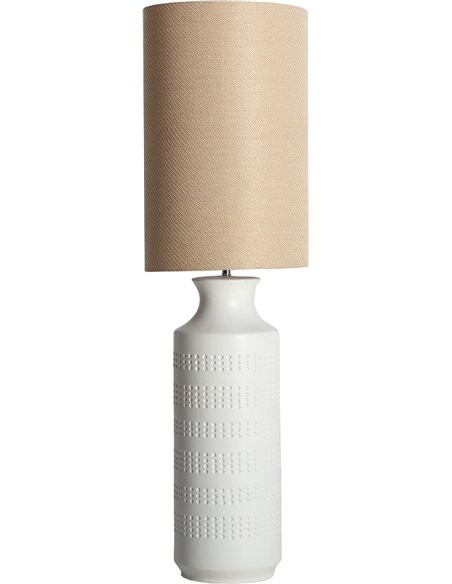 Lampadaire contemporain en céramique blanche Balkeshe élégant