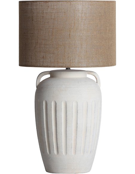 lampe de table céramique blanche style classique élégance salon