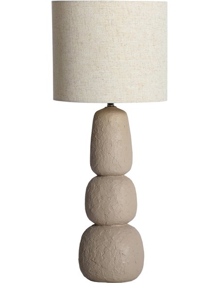 Lampe contemporaine en résine beige pour salon chic