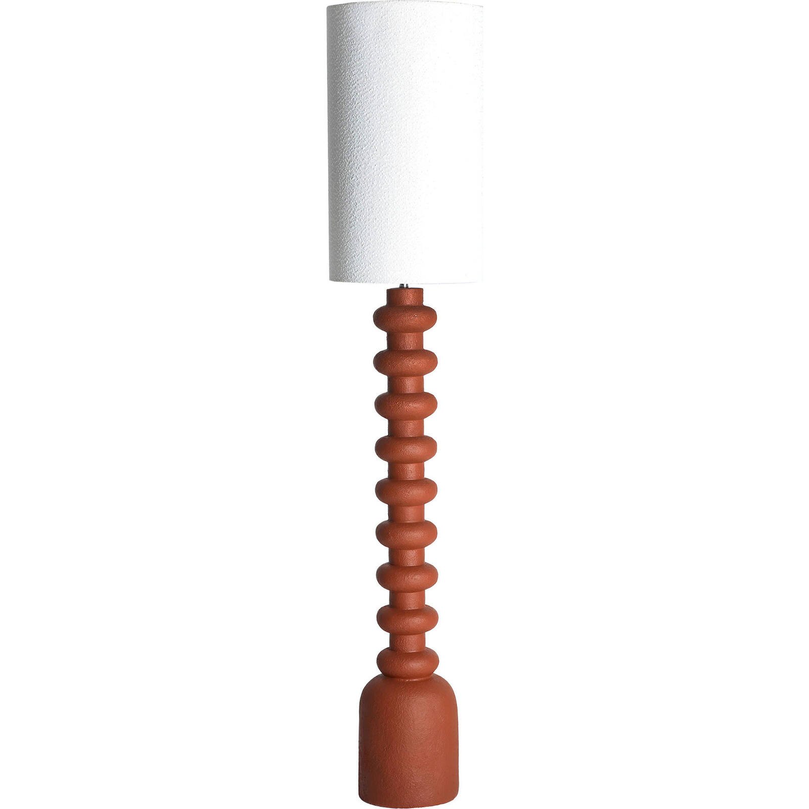 Lampadaire contemporain en résine et abat-jour blanc- ReCollection