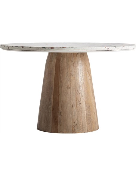 table à manger terrazzo blanc design nordique élégant