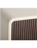 meuble télévision design contemporain finition bois et beige