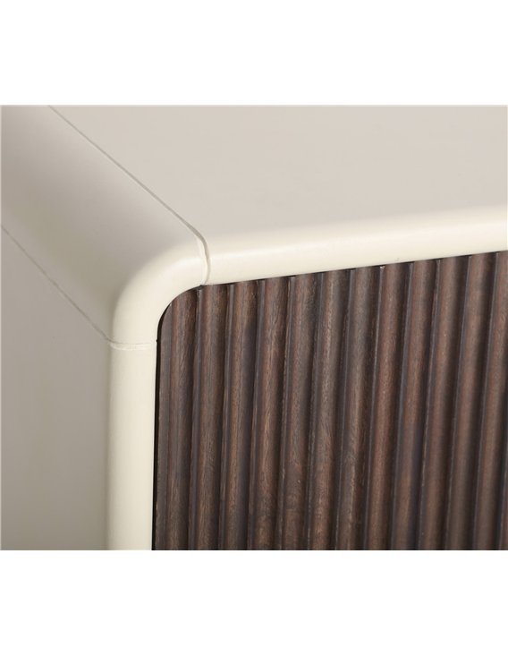 meuble télévision design contemporain finition bois et beige