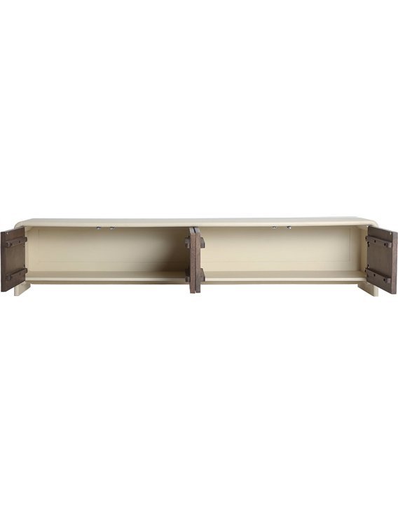 meuble tv moderne bois clair et MDF pour salon tendance
