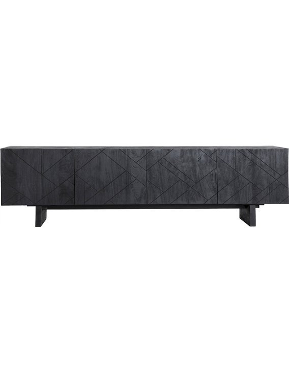 meuble tv contemporain en bois noir pour salon moderne