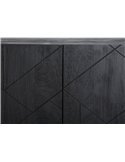 meuble tv élégant en bois de manguier noir style contemporain