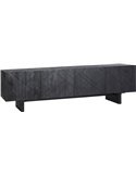 meuble tv design noir contemporain pour décoration intérieure