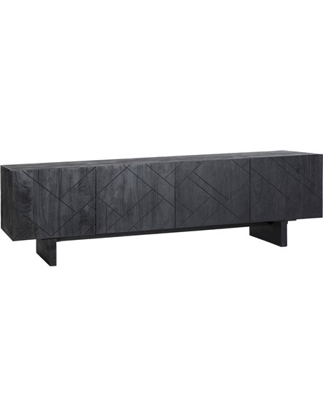 meuble tv design noir contemporain pour décoration intérieure