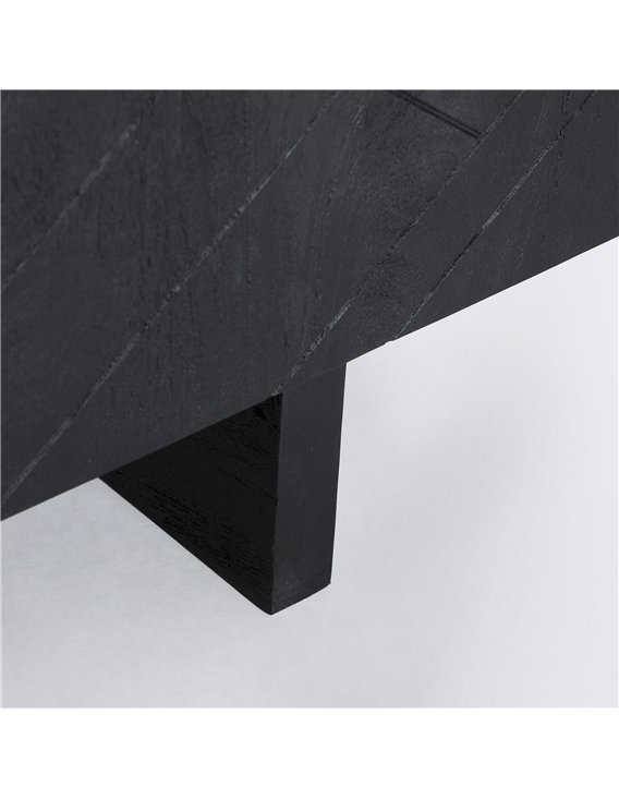 meuble tv chic en bois noir contemporain pour salon