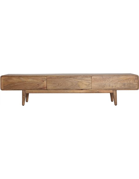 meuble tv nordique en bois de manguier pour salon élégant