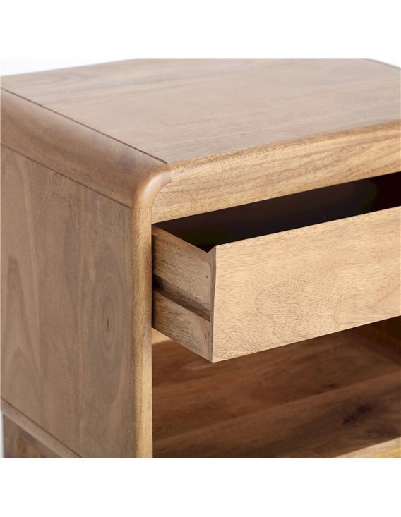 meuble de chevet nordique MDF et manguier tendance